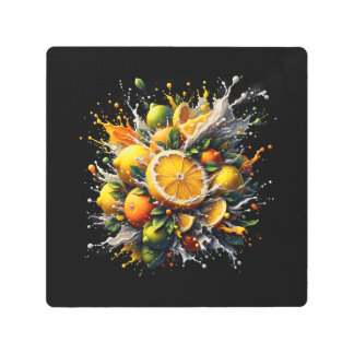 Citrus Explosion Metal Print