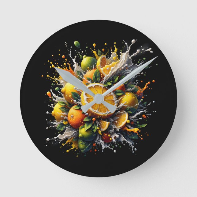 Citrus Explosion Round Clock (Front)