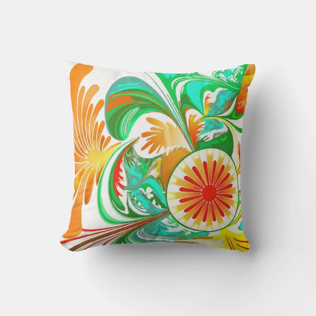 Citrus Explosion Throw Pillow (Front)