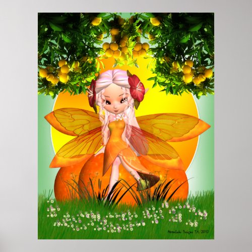 Citrus fairy poster by moonlake designs