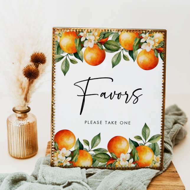 Citrus Favor Sign Orange Party Favors Cutie Shower (Creator Uploaded)