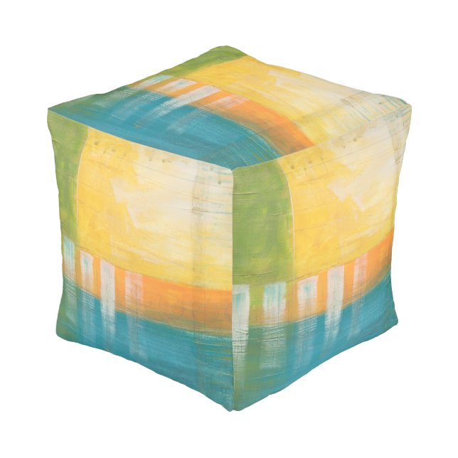 Citrus Fields I Pouf (Angled Front)