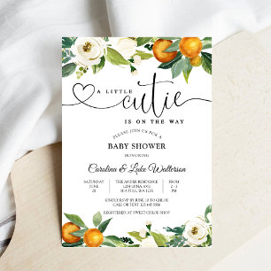 Citrus Floral Baby Shower Invitation