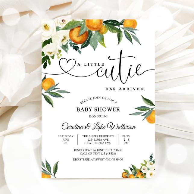 Citrus Floral Baby Shower Invitation (Creator Uploaded)