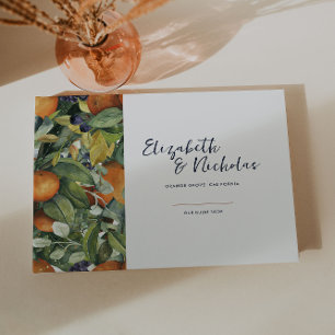 Citrus Floral Botanical Wedding Guest Book