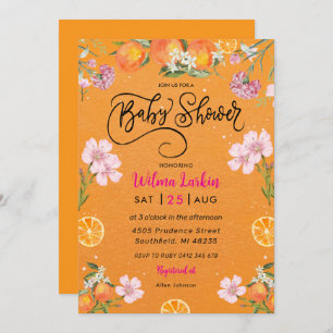Citrus Floral Bridal Shower Invitation
