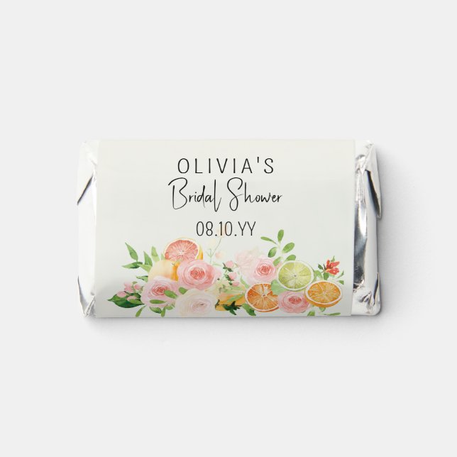 Citrus Floral Bridal Shower Shower Favor Box (Front)