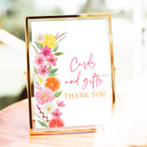 Citrus Floral Cards & Gifts Bridal Shower Poster