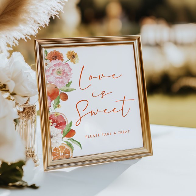 Citrus Floral Downloadable Love is Sweet Poster (Creator Uploaded)