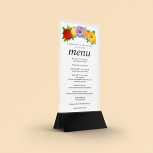 Citrus Floral Garden Wedding Menu