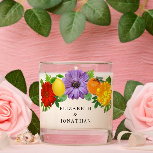 Citrus Floral Garden Wedding Scented Candle