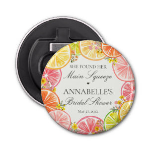 Citrus Floral Main Squeeze Bridal Shower Favors Bottle Opener