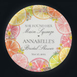 Citrus Floral Main Squeeze Bridal Shower Table Paper Plates<br><div class="desc">She found her main squeeze! Brighten up your summer celebration with our fresh Citrus Floral party collection. The zesty citrus fruits and vibrant orange and pink wildflowers brings a refreshing burst of color to any event, creating a lively and cheerful atmosphere. ★ Let me help you plan your next party!...</div>
