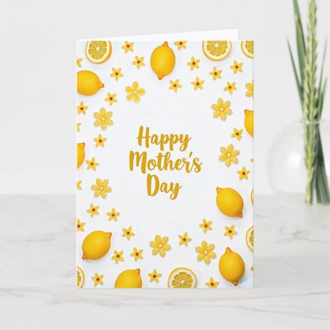 Citrus Floral Mothers Day Card (Front)