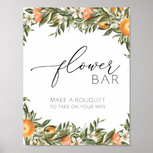 Citrus Flower Bouquet Bar Poster