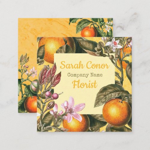 Citrus FrontBack Square Business Card