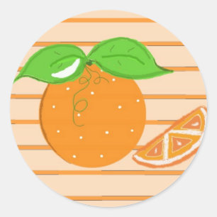 Citrus Fruit Classic Round Sticker