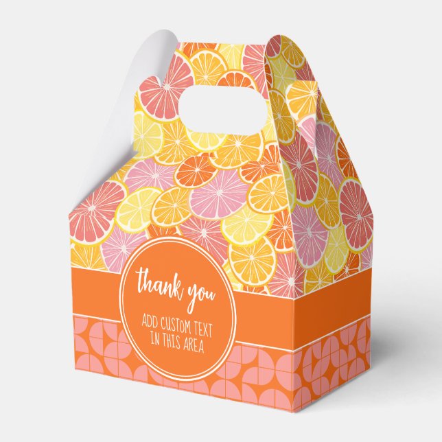 Citrus Fruit - Found Her main Squeeze Shower Favor Boxes (Front Side)