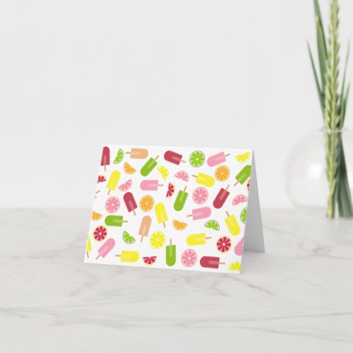 Citrus Fruit Ice Pops Notecards