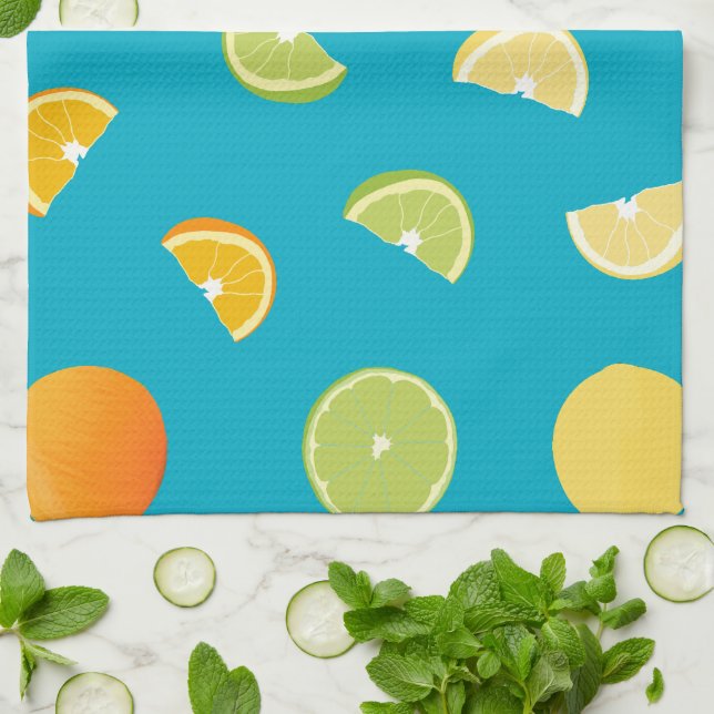 Citrus Fruit Kitchen Towel (Folded)