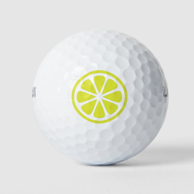 Citrus Fruit Lemon Golf Balls (Front)
