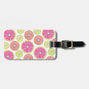 Citrus Fruit Lemon Lime Orange Grapefruit Print Luggage Tag
