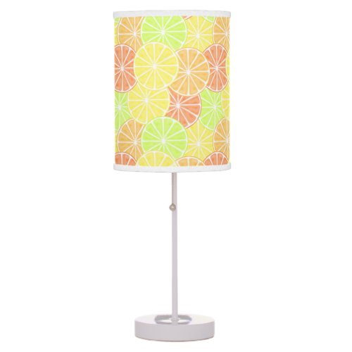 Citrus Fruit Lemon Lime Orange Slices Table Lamp