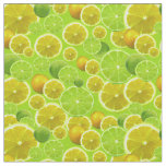 Citrus Fruit, Lemon &amp; Lime Patterned Fabric