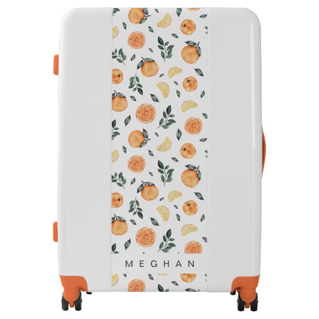 citrus fruit lemon orange Monogram Luggage (Front)