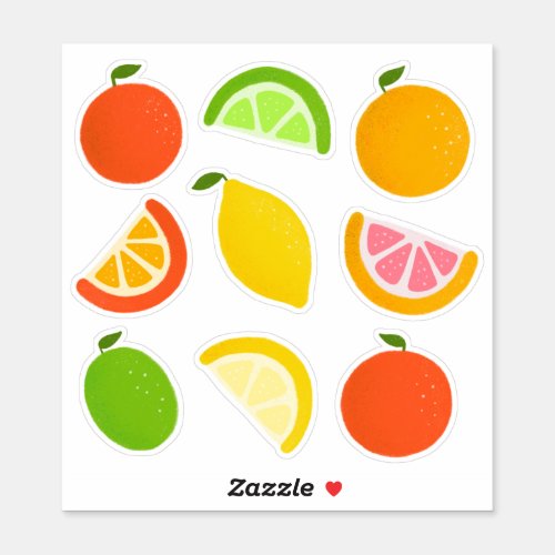 Citrus Fruit Orange Lemon Grapefruit Lime Food Sticker