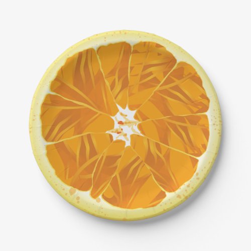 Citrus Fruit Orange Slice Paper Plates