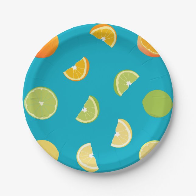 Citrus Fruit Paper Plates (Front)