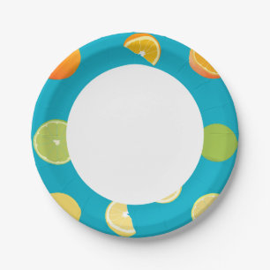 Citrus Fruit Paper Plates