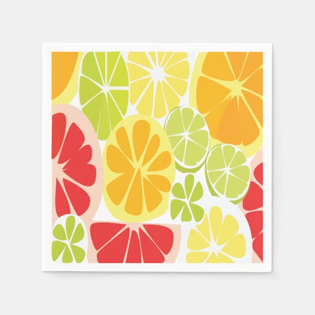 Citrus Fruit Party Napkins (Front)