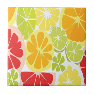 Citrus Fruit Pattern Ceramic Tile