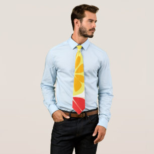 Citrus Fruit Pattern Neck Tie
