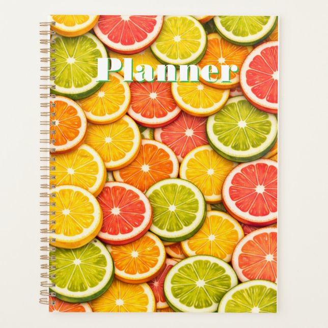 Citrus Fruit Planner Cover (Front)