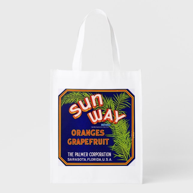 Citrus Fruit Reusable Grocery Bag (Front)