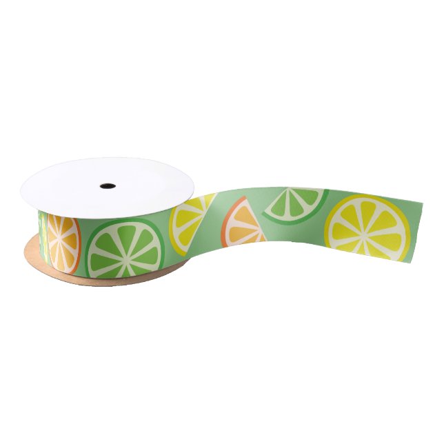 Citrus Fruit Slice Lemon Lime Orange Ribbon (Spool)