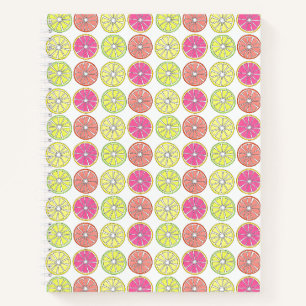 Citrus Fruit Slice Orange Lemon Lime Grapefruit Notebook