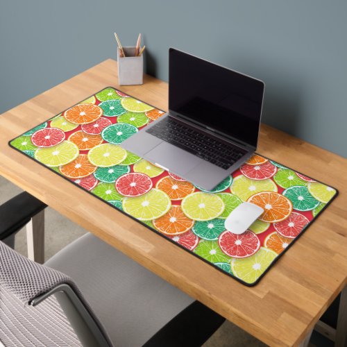 Citrus fruit slices pop art 2 desk mat