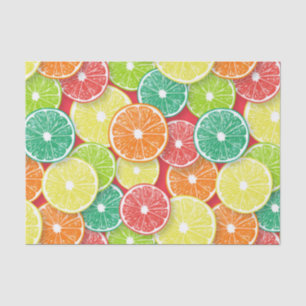 Citrus fruit slices pop art 2 tissue paper
