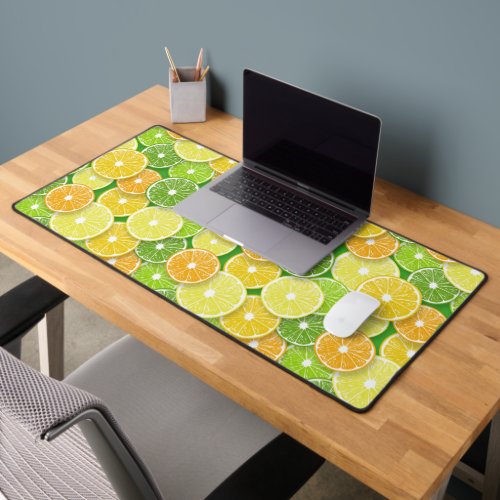 Citrus fruit slices pop art 3 desk mat