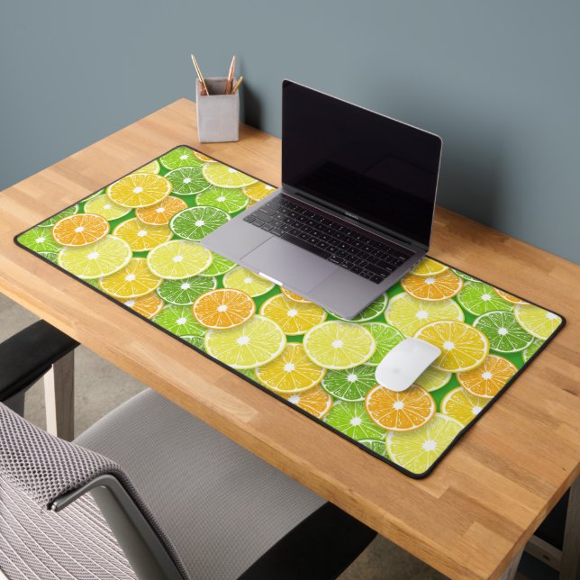 Citrus fruit slices pop art 3 desk mat (Office 2)