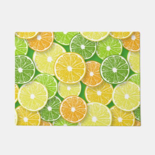 Citrus fruit slices pop art 3 doormat