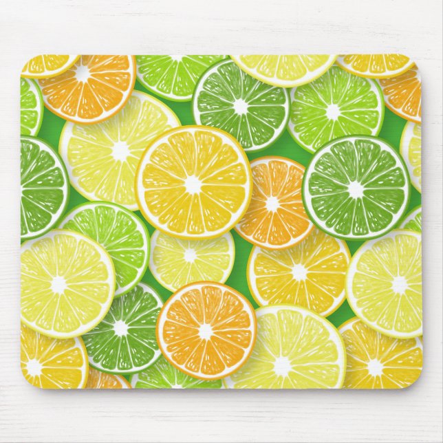 Citrus fruit slices pop art 3 mouse pad (Front)