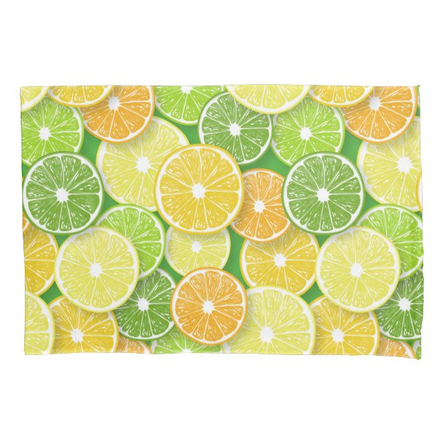 Citrus fruit slices pop art 3 pillow case (Front)
