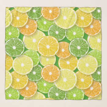Citrus Fruit Slices Pop Art 3 Scarf by katstore at Zazzle