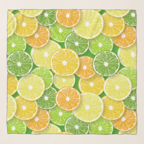 Citrus fruit slices pop art 3 scarf