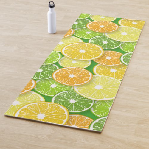 Citrus fruit slices pop art 3 yoga mat